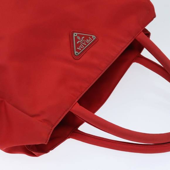 PRADA Hand Bag Nylon Red Auth ar11857 - Picture 6 of 16
